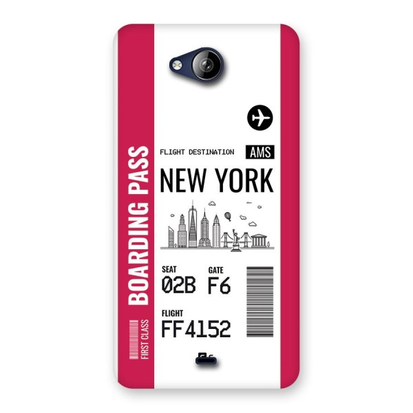 New York Boarding Pass Back Case for Canvas Play Q355