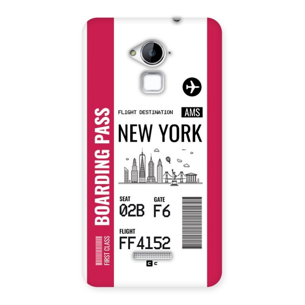 New York Boarding Pass Back Case for Coolpad Note 3