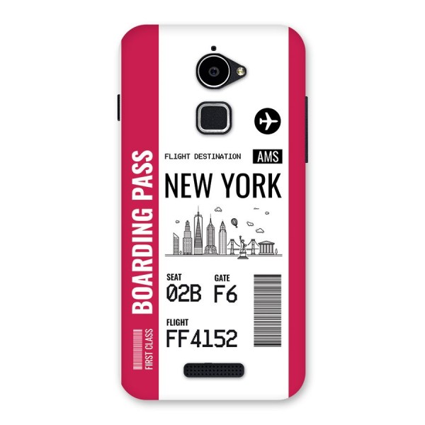 New York Boarding Pass Back Case for Coolpad Note 3 Lite