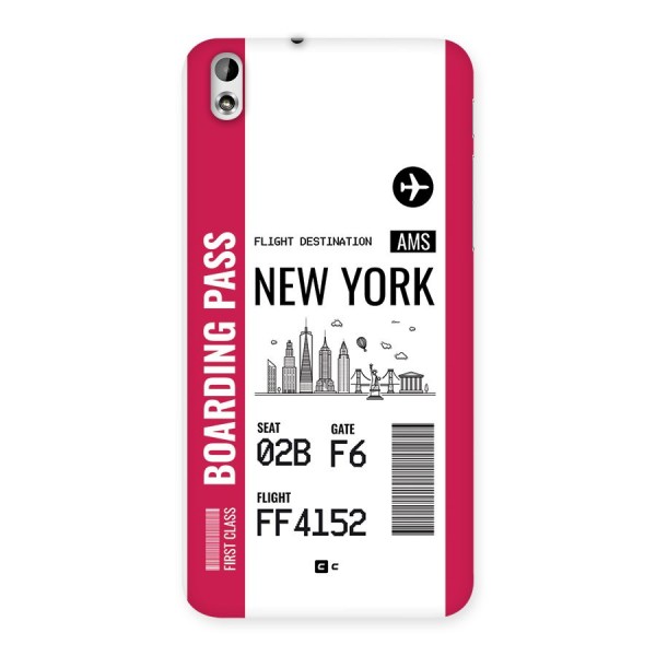 New York Boarding Pass Back Case for Desire 816