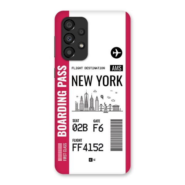 New York Boarding Pass Back Case for Galaxy A33 5G