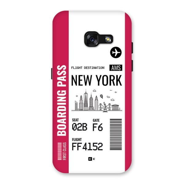 New York Boarding Pass Back Case for Galaxy A3 (2017)
