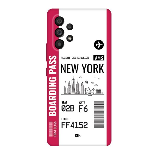 New York Boarding Pass Back Case for Galaxy A53 5G