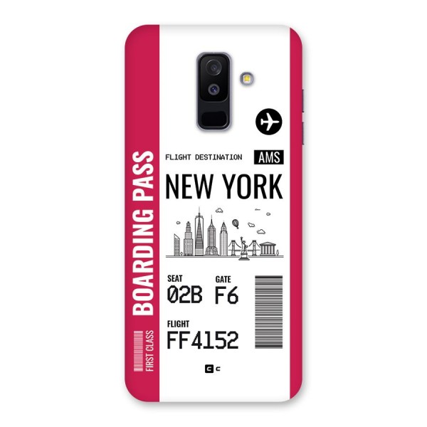 New York Boarding Pass Back Case for Galaxy A6 Plus