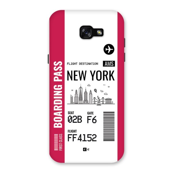 New York Boarding Pass Back Case for Galaxy A7 (2017)