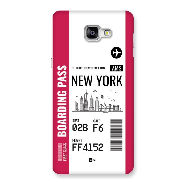 New York Boarding Pass Back Case for Galaxy A9