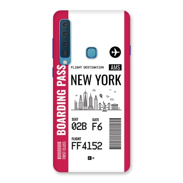 New York Boarding Pass Back Case for Galaxy A9 (2018)