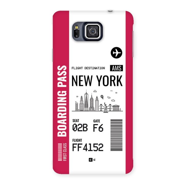 New York Boarding Pass Back Case for Galaxy Alpha
