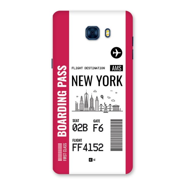 New York Boarding Pass Back Case for Galaxy C7 Pro
