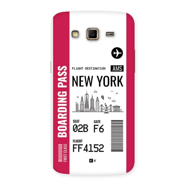 New York Boarding Pass Back Case for Galaxy Grand 2