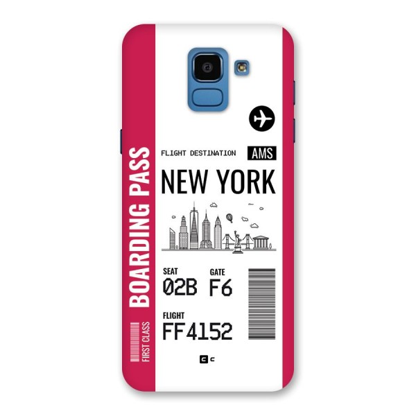New York Boarding Pass Back Case for Galaxy On6