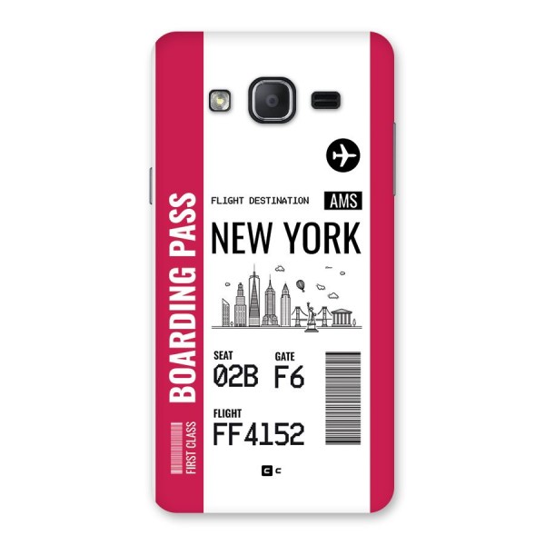 New York Boarding Pass Back Case for Galaxy On7 2015