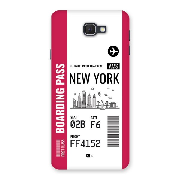 New York Boarding Pass Back Case for Galaxy On7 2016