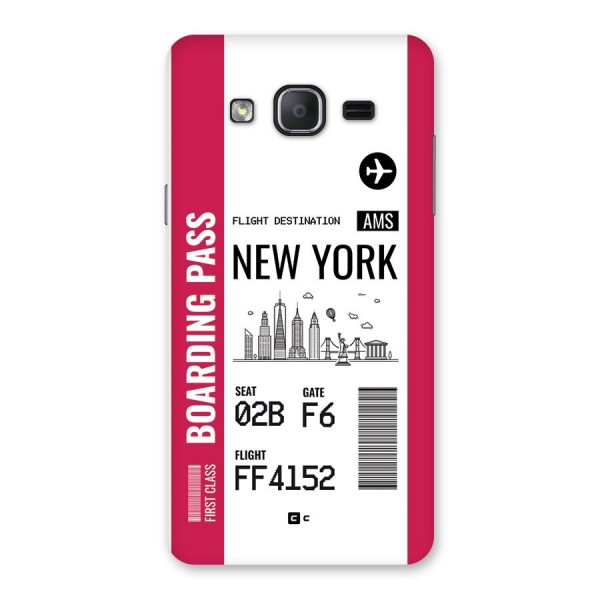 New York Boarding Pass Back Case for Galaxy On7 Pro