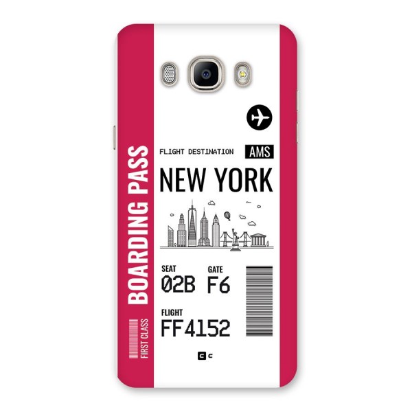 New York Boarding Pass Back Case for Galaxy On8