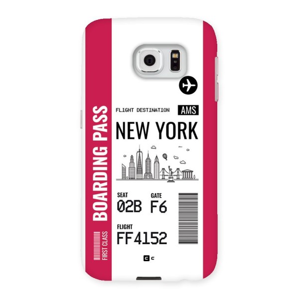 New York Boarding Pass Back Case for Galaxy S6
