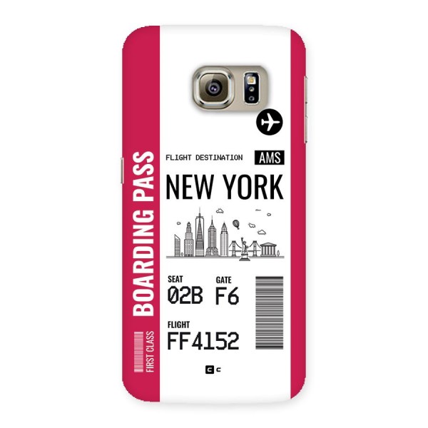New York Boarding Pass Back Case for Galaxy S6 edge