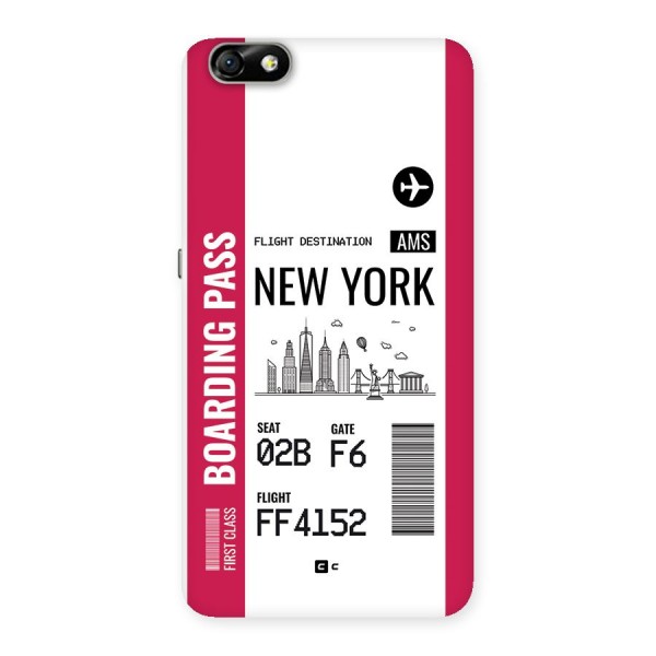 New York Boarding Pass Back Case for Honor 4X