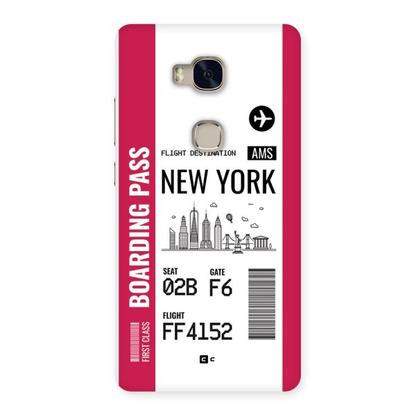 New York Boarding Pass Back Case for Honor 5X