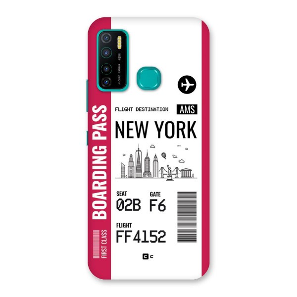 New York Boarding Pass Back Case for Infinix Hot 9 Pro