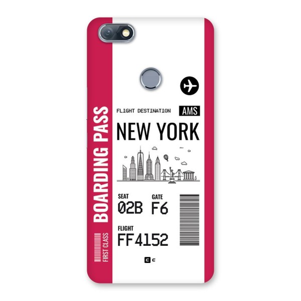 New York Boarding Pass Back Case for Infinix Note 5