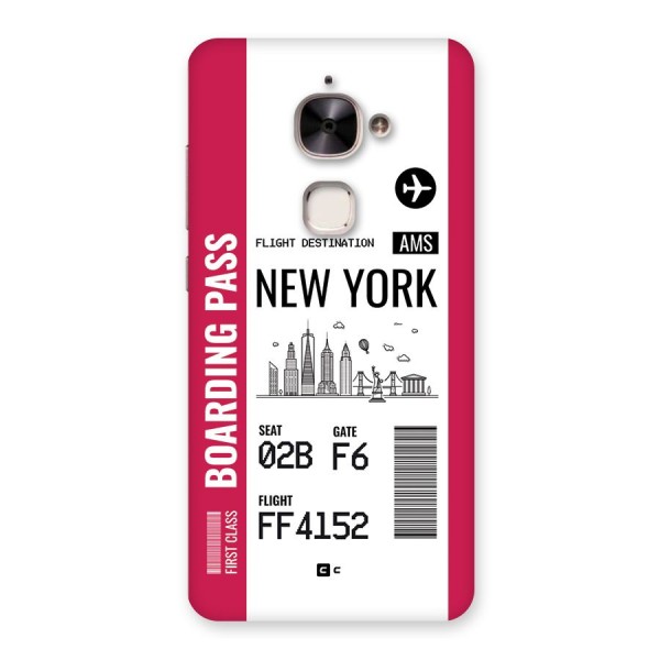 New York Boarding Pass Back Case for Le 2