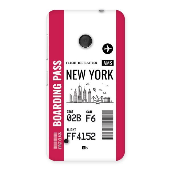 New York Boarding Pass Back Case for Lumia 530
