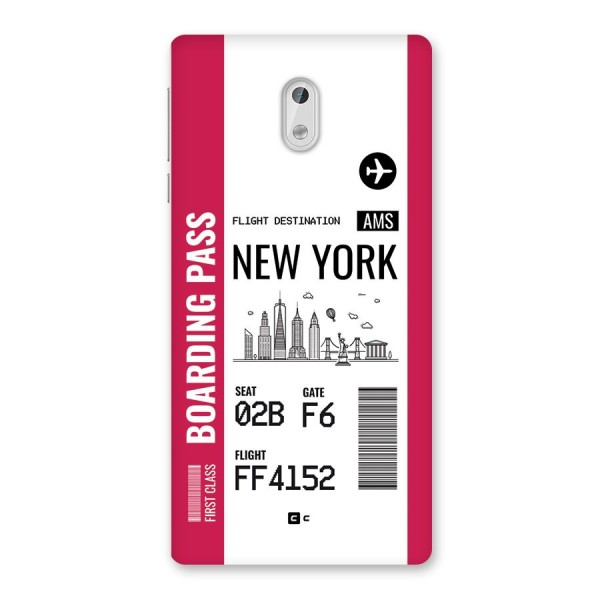 New York Boarding Pass Back Case for Nokia 3