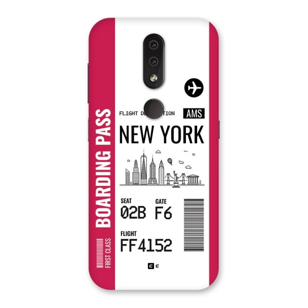 New York Boarding Pass Back Case for Nokia 4.2