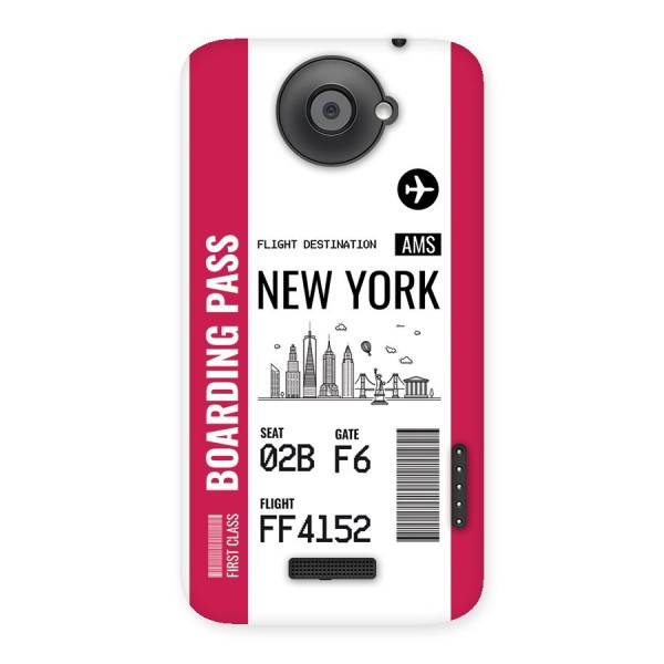 New York Boarding Pass Back Case for One X