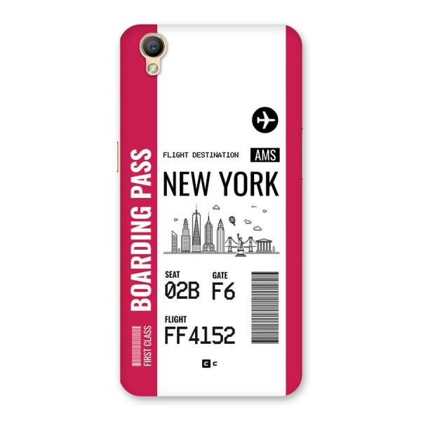 New York Boarding Pass Back Case for Oppo A37