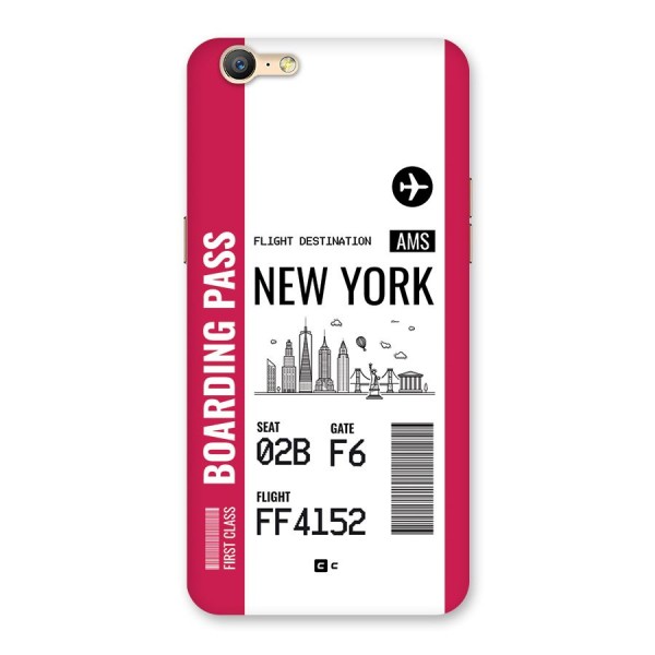 New York Boarding Pass Back Case for Oppo A39
