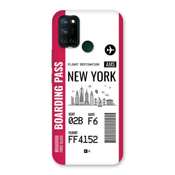 New York Boarding Pass Back Case for Realme C17