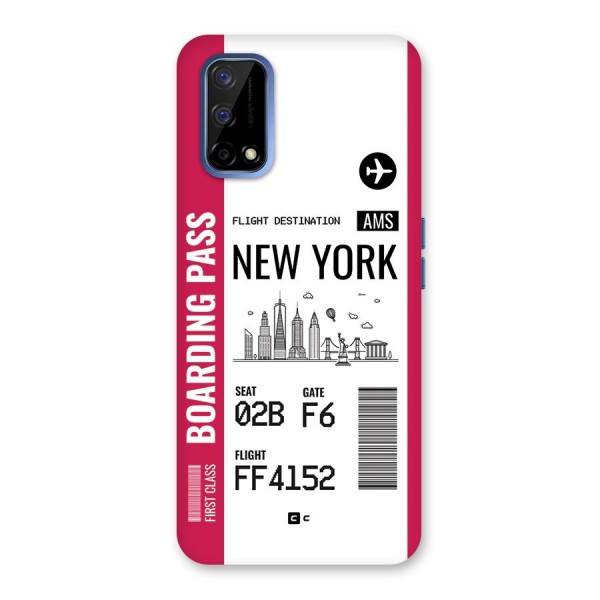New York Boarding Pass Back Case for Realme Narzo 30 Pro