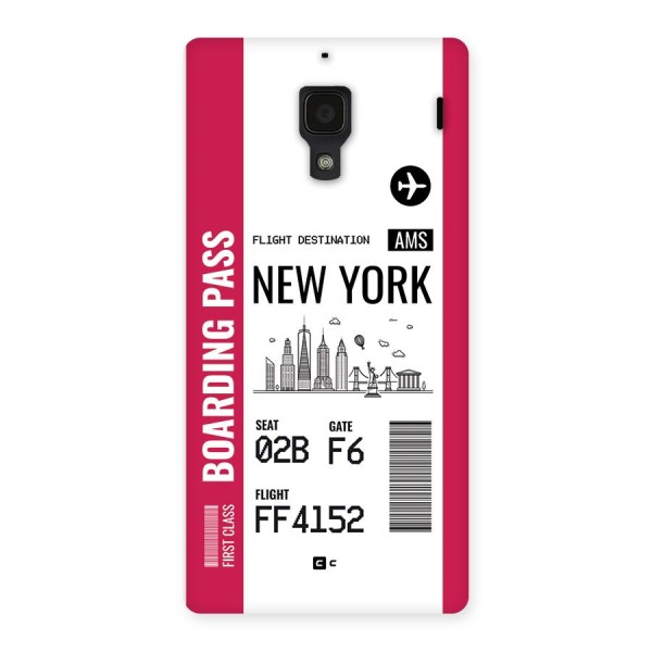 New York Boarding Pass Back Case for Redmi 1s