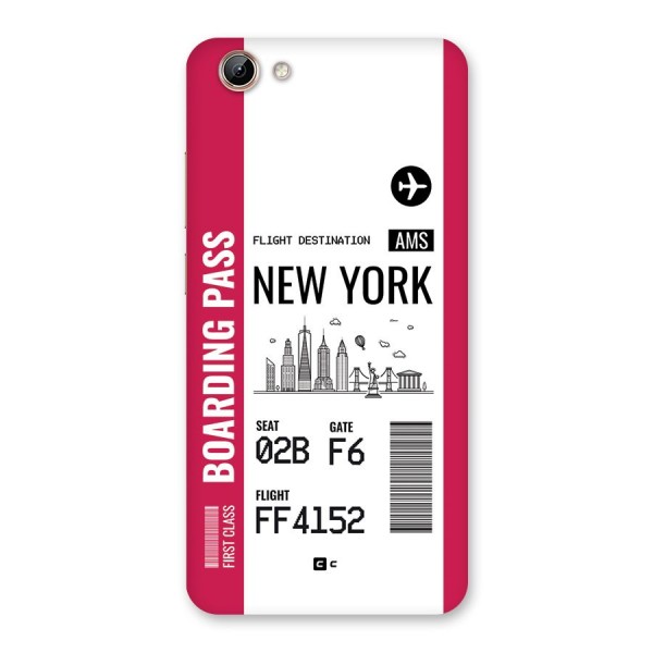 New York Boarding Pass Back Case for Vivo Y71i