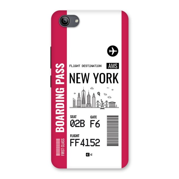 New York Boarding Pass Back Case for Vivo Y81i
