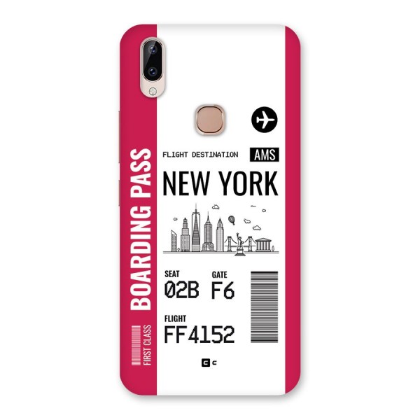 New York Boarding Pass Back Case for Vivo Y83 Pro