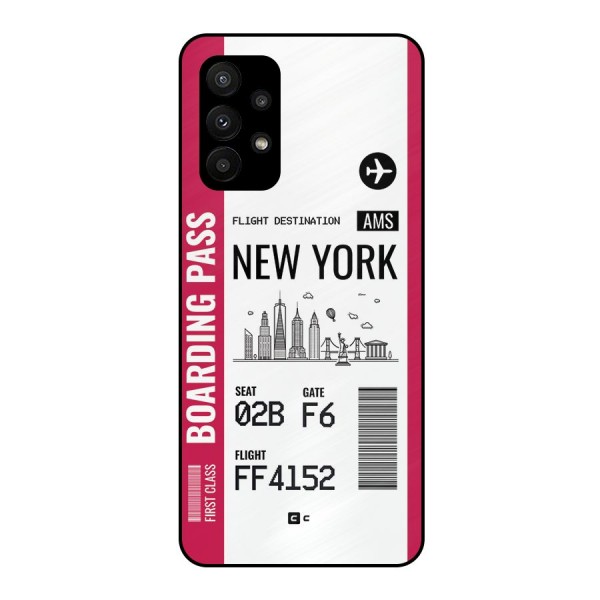 New York Boarding Pass Metal Back Case for Galaxy A23