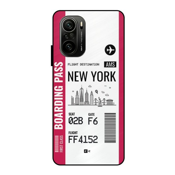 New York Boarding Pass Metal Back Case for Mi 11X Pro