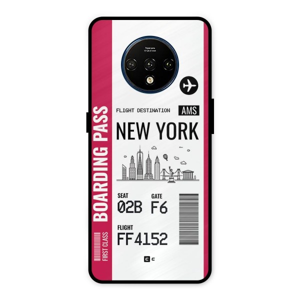 New York Boarding Pass Metal Back Case for OnePlus 7T
