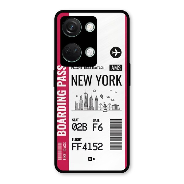 New York Boarding Pass Metal Back Case for OnePlus Nord 3
