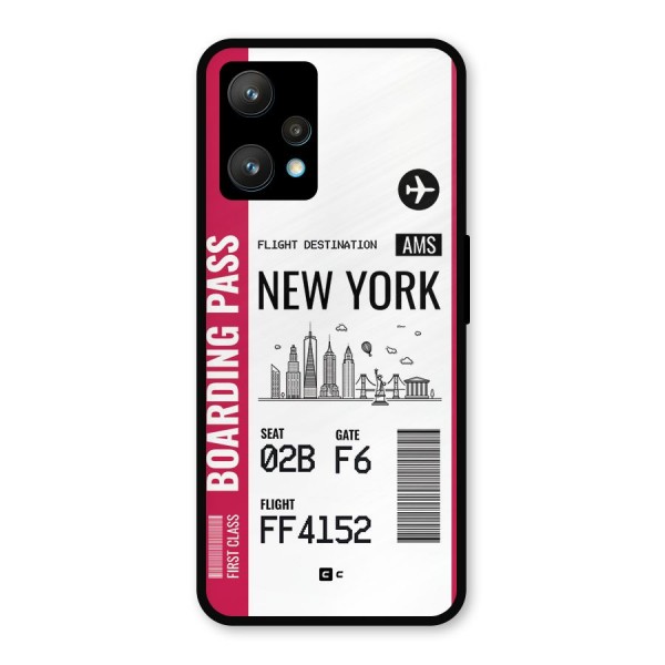 New York Boarding Pass Metal Back Case for Realme 9 Pro Plus 5G