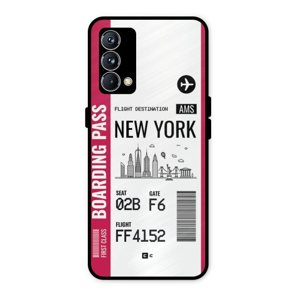 New York Boarding Pass Metal Back Case for Realme GT Master Edition