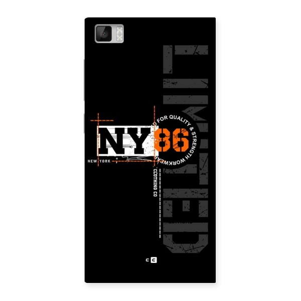 New York Limited Back Case for Mi3
