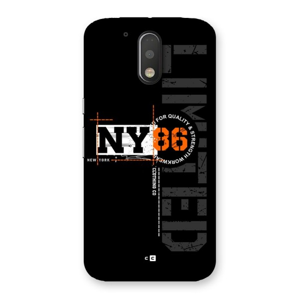 New York Limited Back Case for Moto G4 Plus