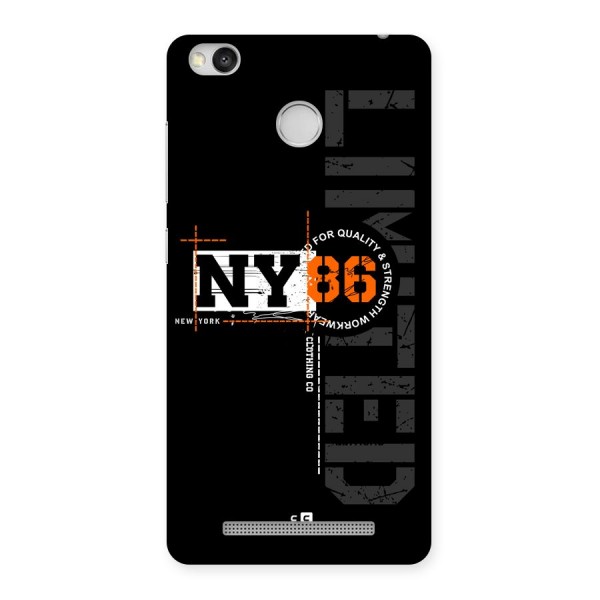 New York Limited Back Case for Redmi 3S Prime