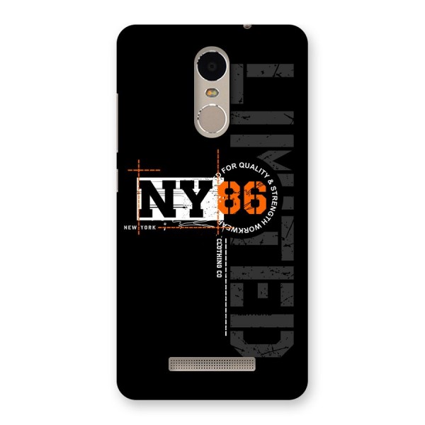 New York Limited Back Case for Redmi Note 3