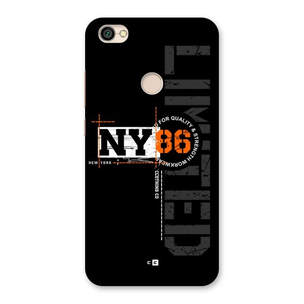 New York Limited Back Case for Redmi Y1 2017