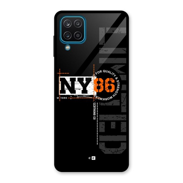 New York Limited Glass Back Case for Galaxy A12
